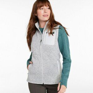 Women's L.L.Bean Sweater Fleece Long Vest | L Regular in Pewter
